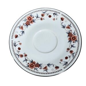 Sheffield Anniversary Fine China Saucer Floral Pattern Silver Rim Made in‎ Japan